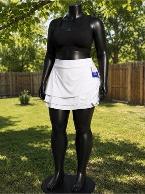 JoyLab Women’s High-Rise Skort with Built-In Shorts White – Size Medium